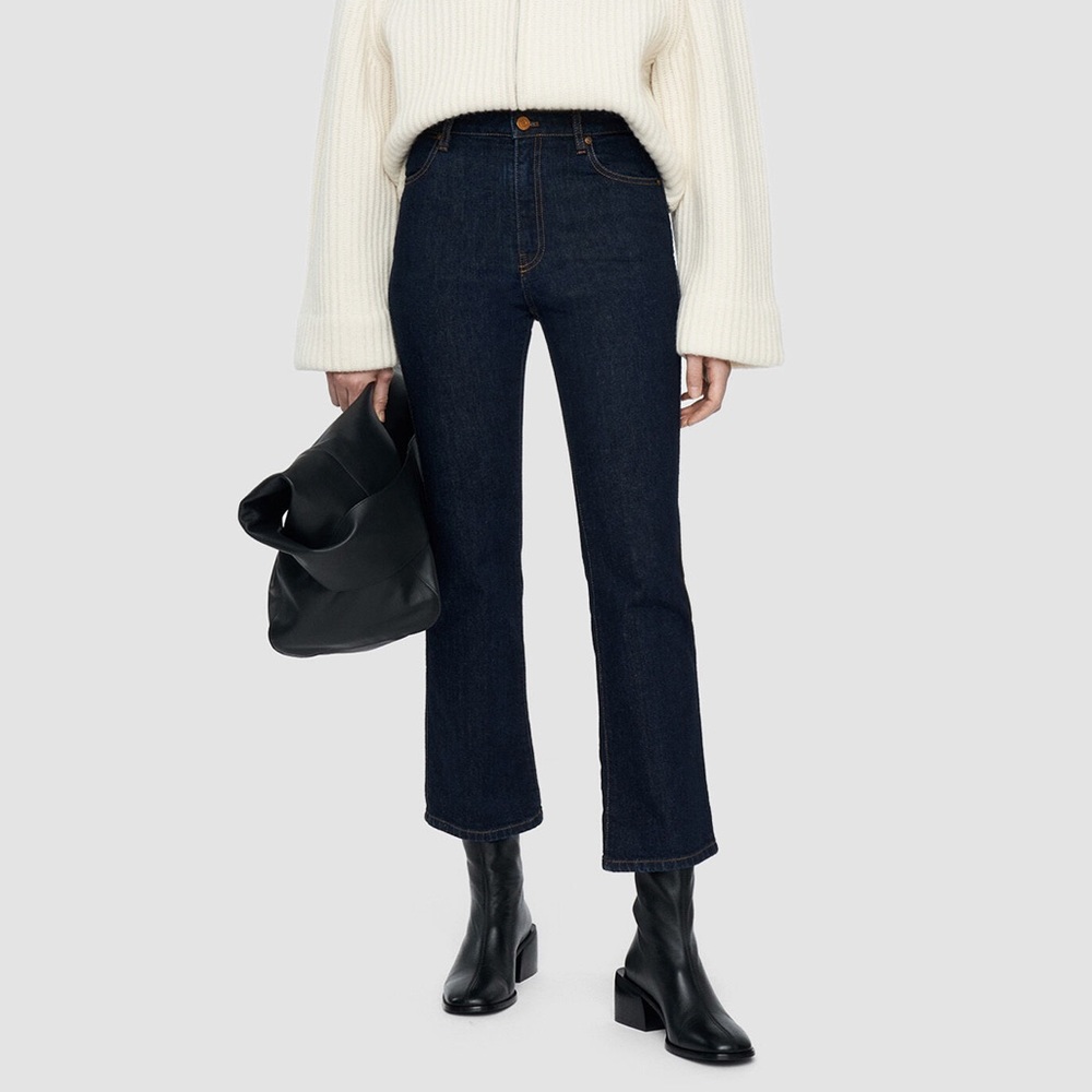 JOSEPH Denim Stretch Duke Trousers in Indigo Wash